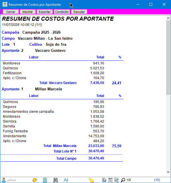 Cosecha y Cartas de Porte